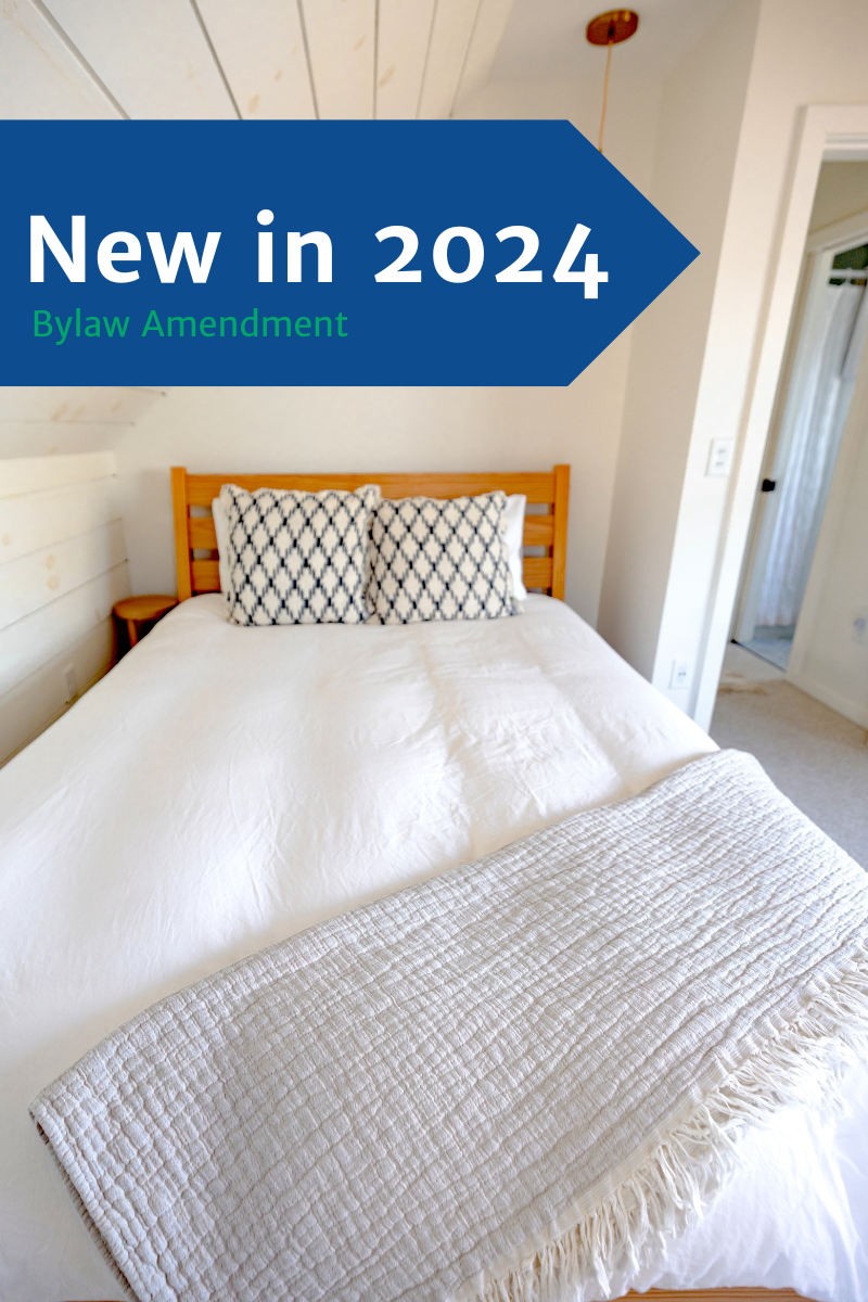 Image of bed in rental accommodation - New in 2024, Bylaw Amendment