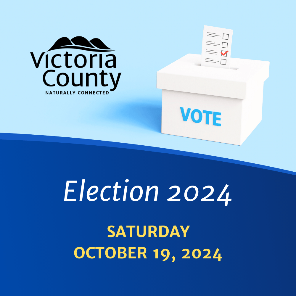 Graphic of voting ballot box with text reading Election 2024: Saturday October 19th, 2024.