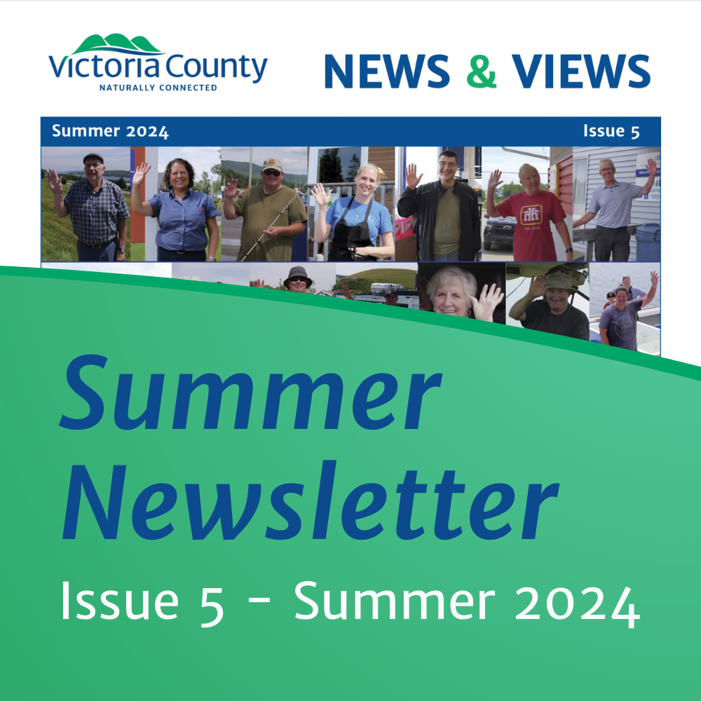 Image of the front cover of the Victoria County News & Views Issue 5, Summer 2024 with photos of residents from across the County waving and text reading, "Summer Newsletter: Issue 5 - Summer 2024".